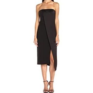 Halston Heritage Strapless Black Dress NWT